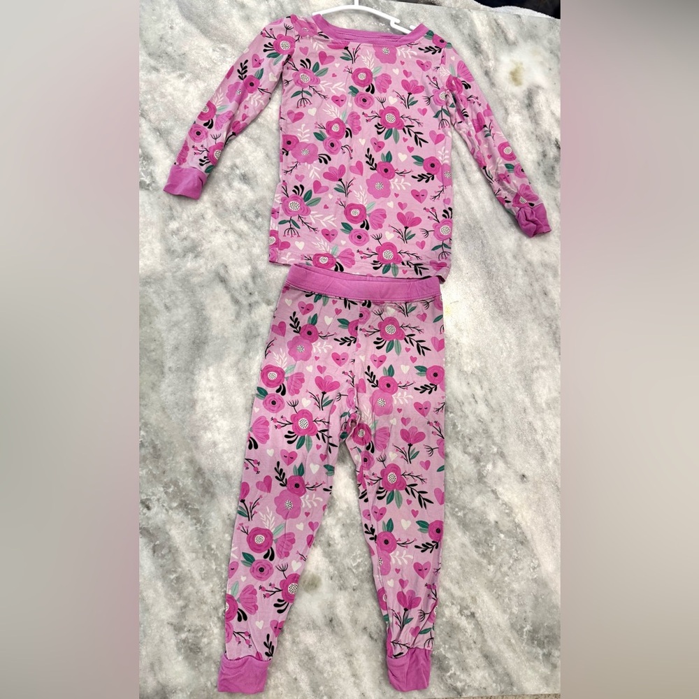 Little Sleepies Pink Floral Pajama Set